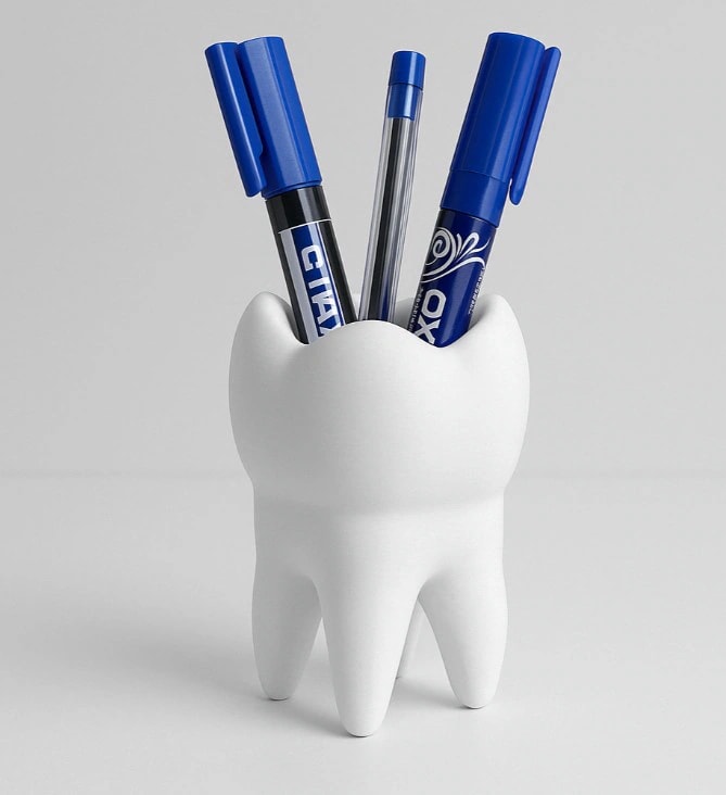 Porta Caneta em Formato de Dente